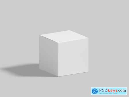 Square Paper Box Psd Mockup Collection