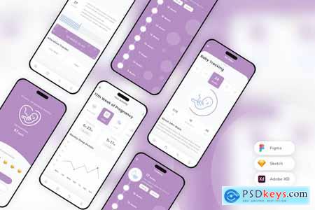 Pregnancy Medical Mobile App UI Kit