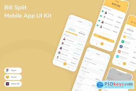 Bill Split Mobile App UI Kit