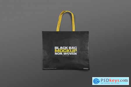 Non Woven Bag Mockup Black