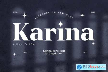 Karina Elegant Serif Font Typeface