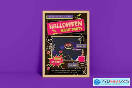 Halloween Party Flyer Z62R8SD