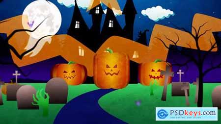 Halloween TV Cartoon Logo Opener 47988374