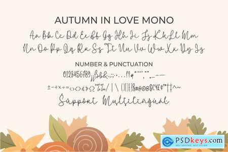 Autumn In Love Font Trio