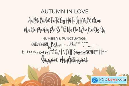 Autumn In Love Font Trio