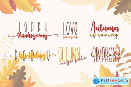 Autumn In Love Font Trio