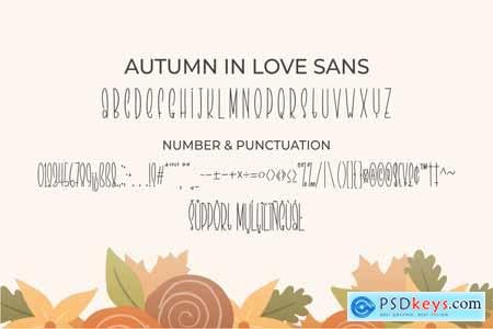 Autumn In Love Font Trio