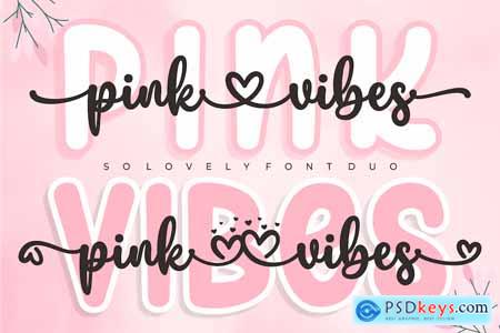 Pink Vibes Font Duo