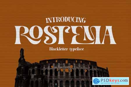 Rostema - Unique Display Typeface