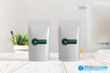 Pouch packaging Mockup