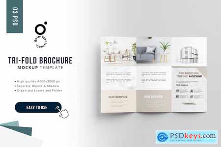 Tri-fold Brochure Mockup