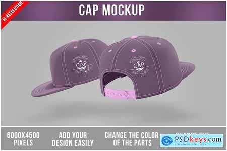 Caps Mockup with Plastic Snap Closure Template
