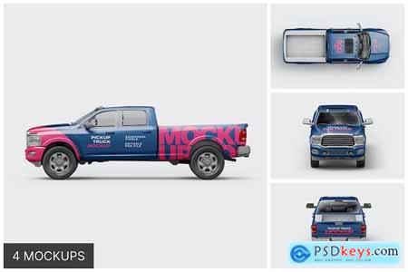 Modern Pickup Truck Mockup Set