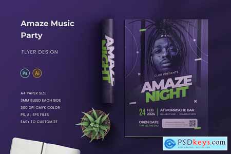 Amaze Music Party Flyer