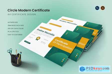 Circle Modern Certificate