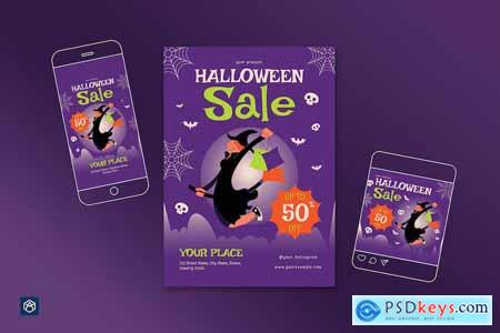 Halloween sale Flyer Set 004