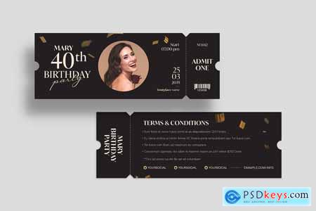 Birthday Party Ticket Template