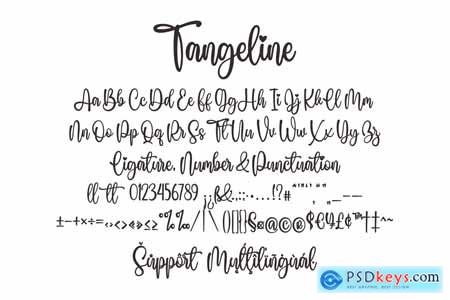 Tangeline Script Font