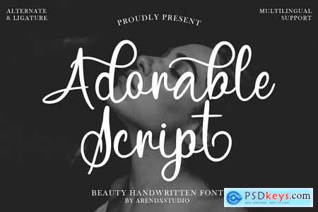 Adorable Script - Handwritten Monolline Font