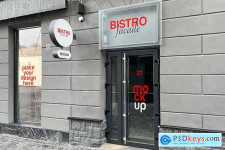 Bistro Facade Mockup