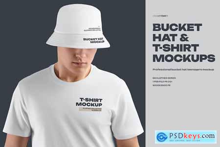 Mockups Bucket Hat and T-Shirt