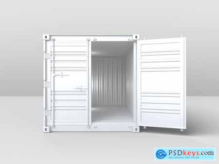 Shipping Container Storage Psd Mockup Set