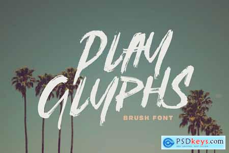 Play Glyphs - Brush Font
