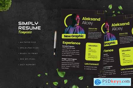 Gradient Simply Yellow Resume