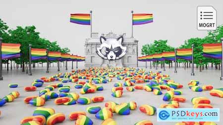 LGBTQ 3D Pride Logo Reveal - MOGRT 48059421