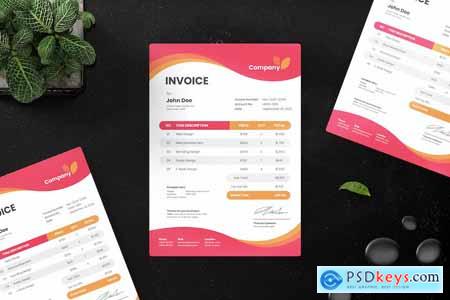 Pinky Modern Invoice