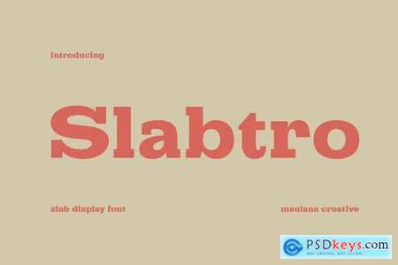 Slabtro Slab Serif Display Font