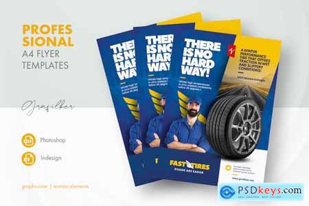 Auto Tires Flyer Templates