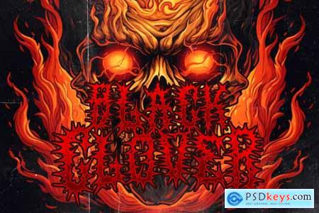 SALVOR Metal Horror Blackletter Font