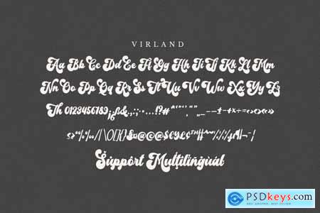 Virland - Bold Retro Script Font