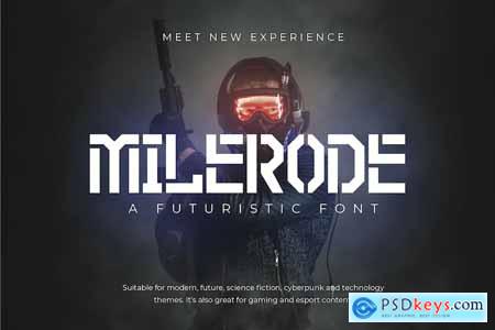 Milerode - Futuristic Font