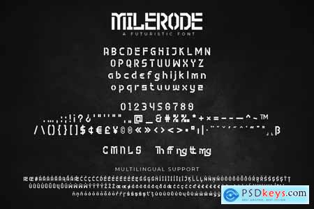 Milerode - Futuristic Font