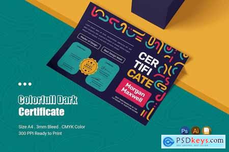 Colorfull Dark Certificate