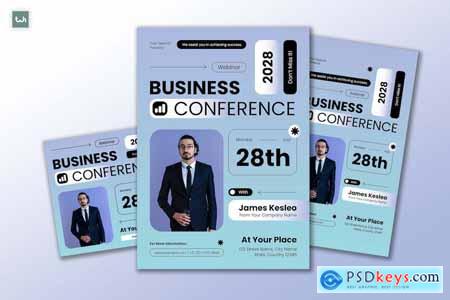Gradient Business Conference Flyer Set 002
