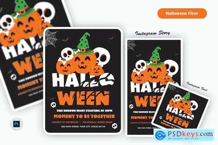 Horror Halloween Day Flyer Template