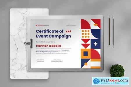 Colourful Geometrical Modern Certificate