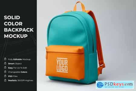 Solid color backpack mockup