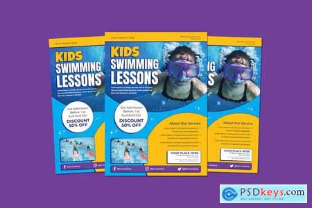 Kids Swimming Lessons Flyer