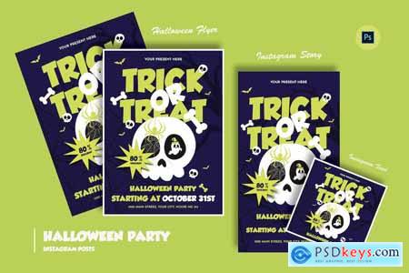 Trick Halloween Day Flyer Template