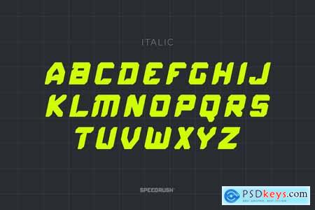 Speed Rush - Race Display Font