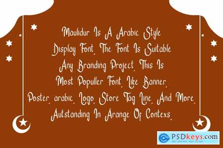 Maulidur - Arabic Font