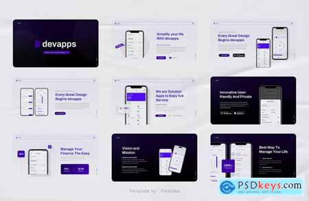 DevApps - Mobile App & Saas PowerPoint Templates
