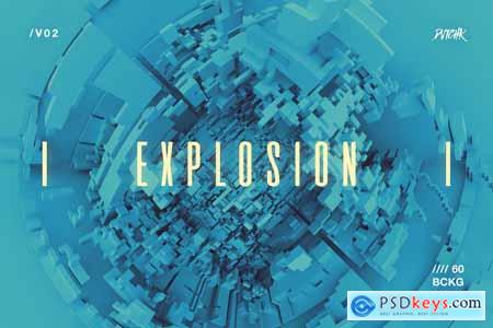 Explosion Abstract 3D Backgrounds V02