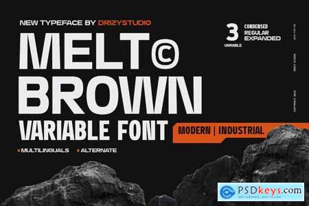 Meltbrown - Modern Industrial Font