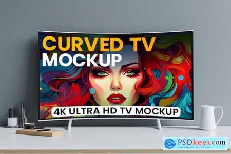 Curved TV Mockup MLSWRZ8