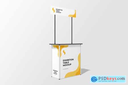 Exhibition Table Stand Mockup